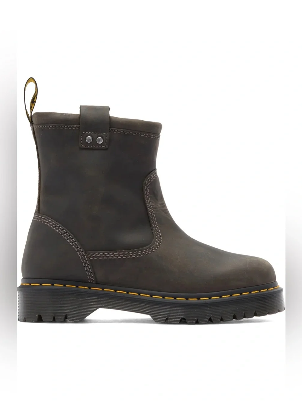 Dr. Martens Anistone Lo Boot Charcoal Grey Burnished Waxy Womens 5